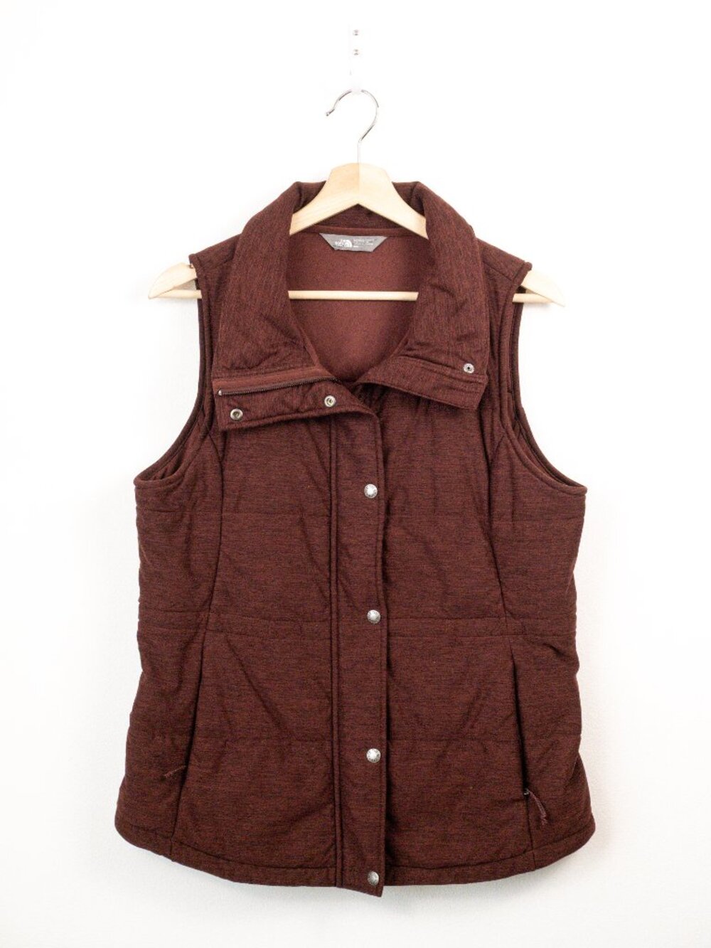 The North Face Tamburello Vest Womens Medium Burgundy Maroon Quilted Puffer Zip
